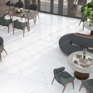 Carrara White Gloss Tiles 600x1200mm Polished Porcelain Wall & Floor Tile