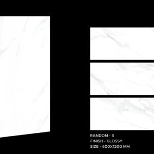 Statuario Carrara Gloss Tiles 600x1200mm Polished Porcelain Wall & Floor Tile