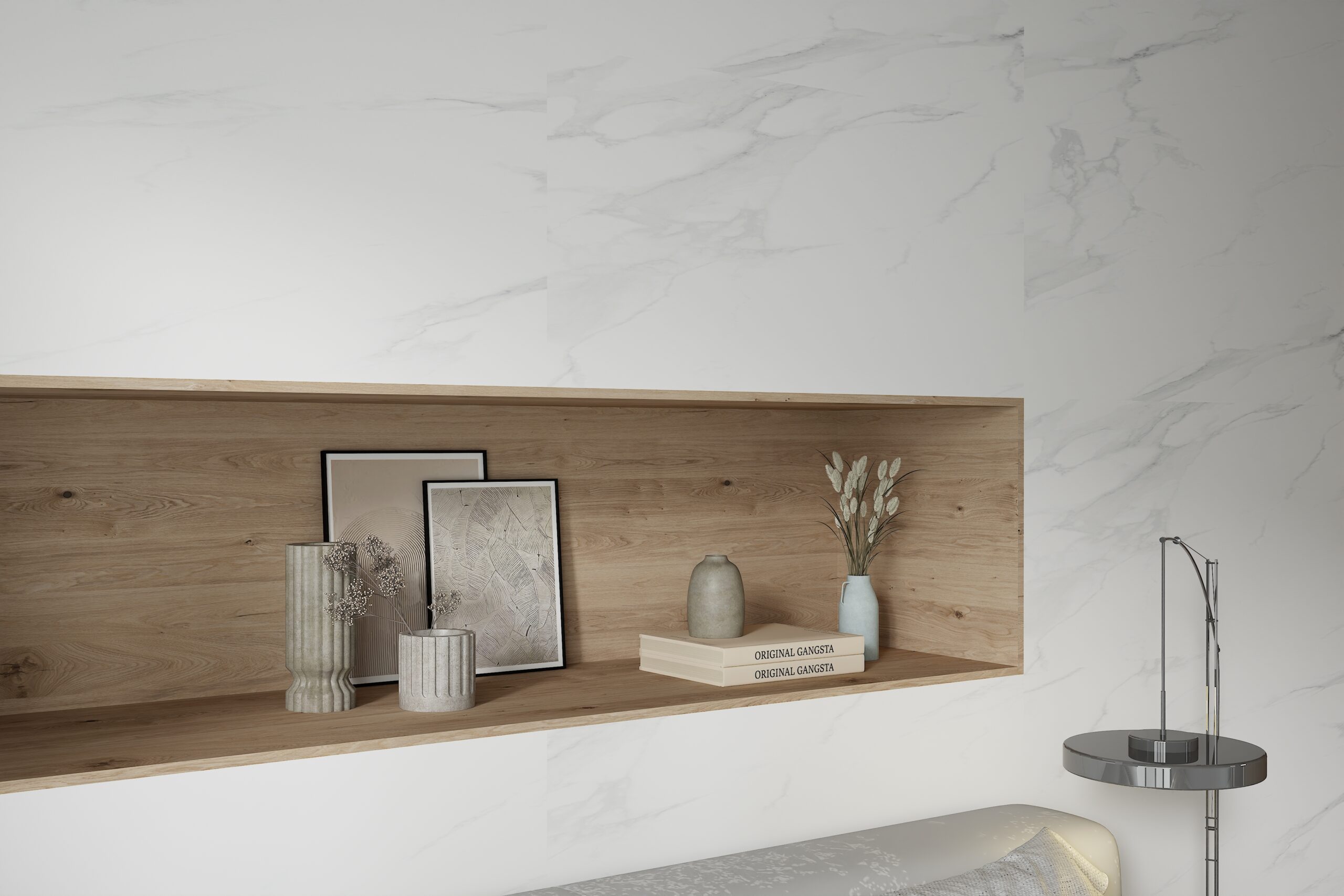 Carrara White Matt Tiles 600x1200mm Matt Porcelain Wall & Floor Tile - Image 2