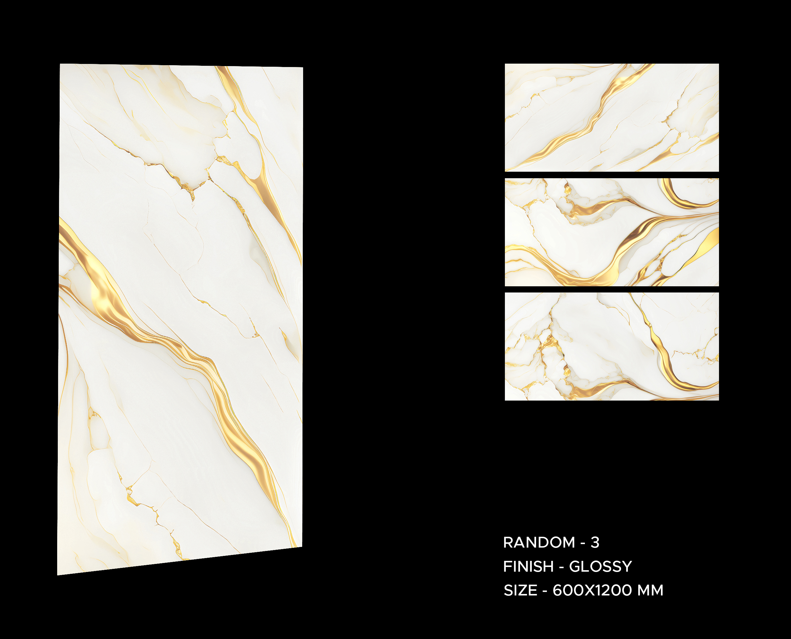 Sydney Gold Tiles 600x1200mm Polished Porcelain Wall & Floor Tile - Image 7