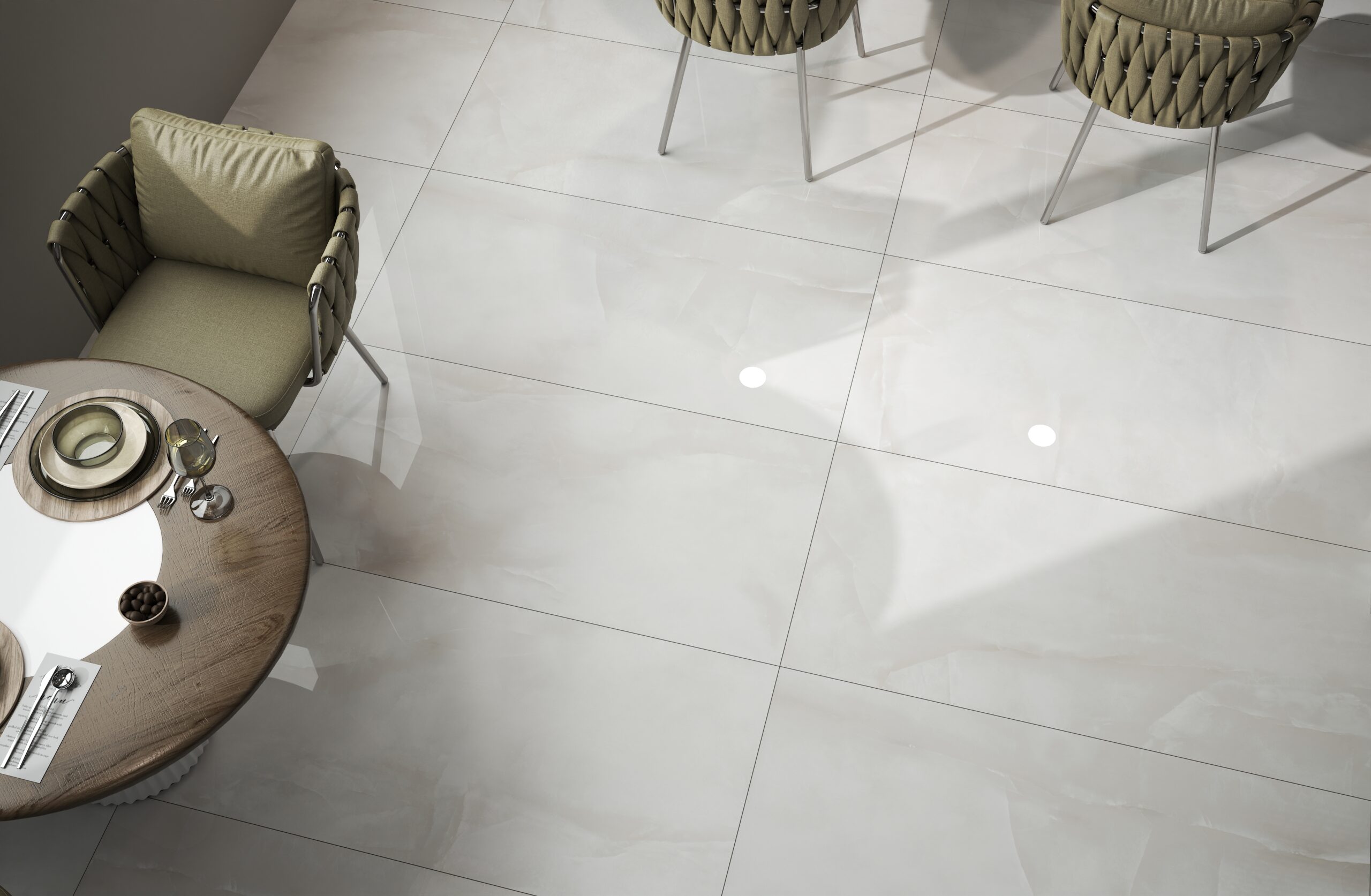 Marfil Onyx 600x1200mm Polished Porcelain Wall & Floor Tile - Image 2