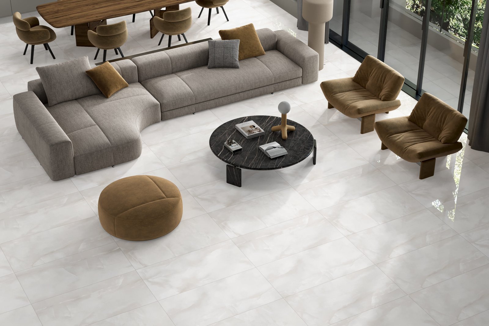 Marfil Onyx 600x1200mm Polished Porcelain Wall & Floor Tile