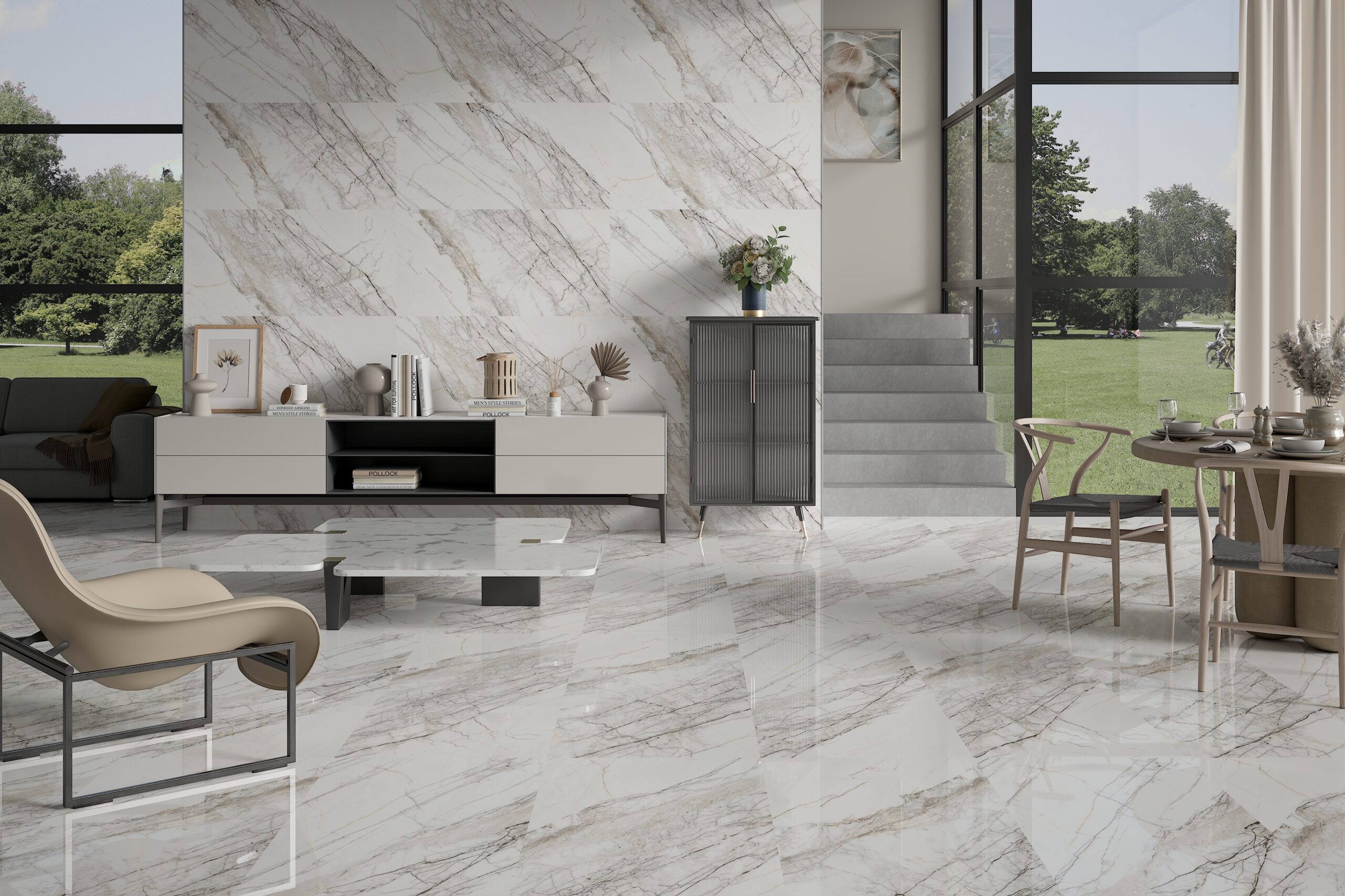 Crystal White 600x1200mm Polished Porcelain Wall & Floor Tile