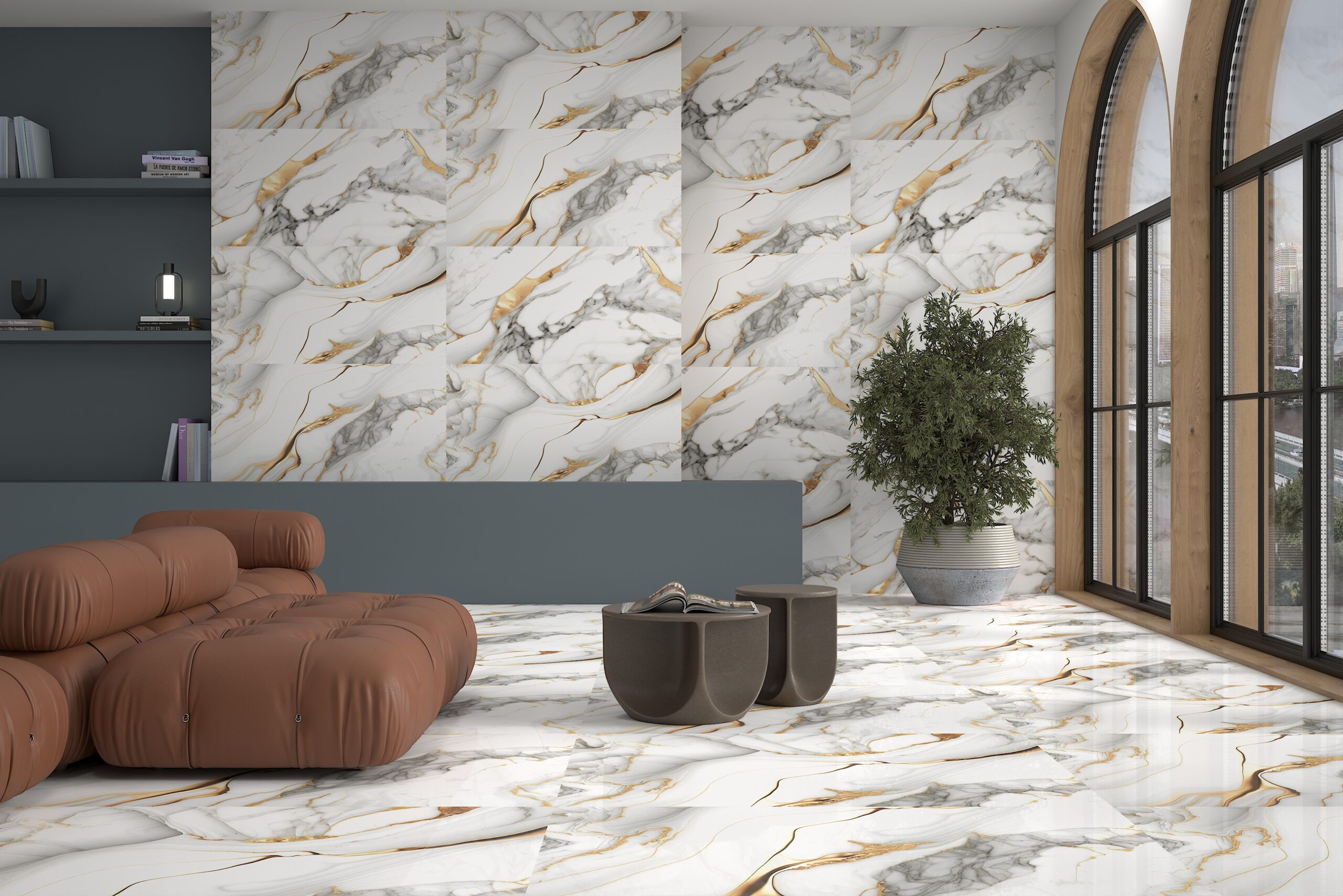 Albany Gold 600x1200mm Polished Porcelain Wall & Floor Tile