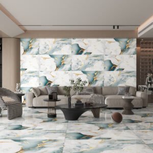 Nicolina Green 600x1200mm Polished Porcelain Wall & Floor Tile