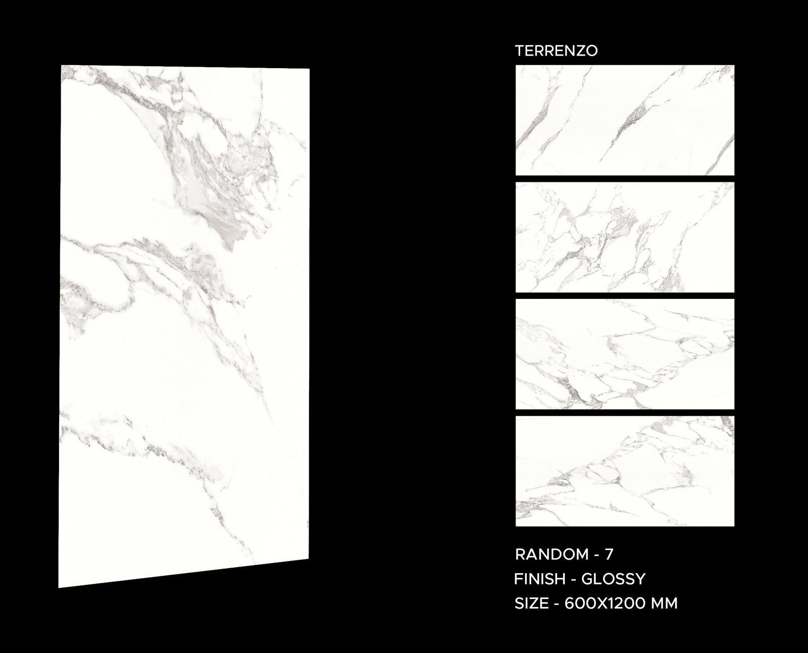 Torrino Calcatta 600x1200mm Polished Porcelain Wall & Floor Tile - Image 9