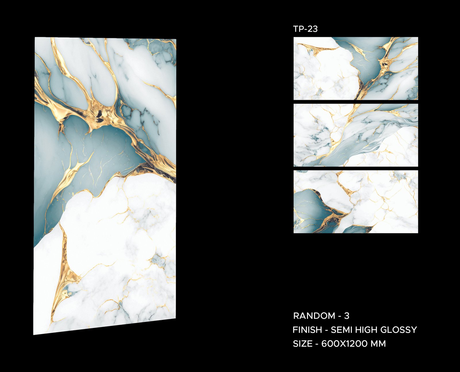 Nicolina Green 600x1200mm Polished Porcelain Wall & Floor Tile - Image 5