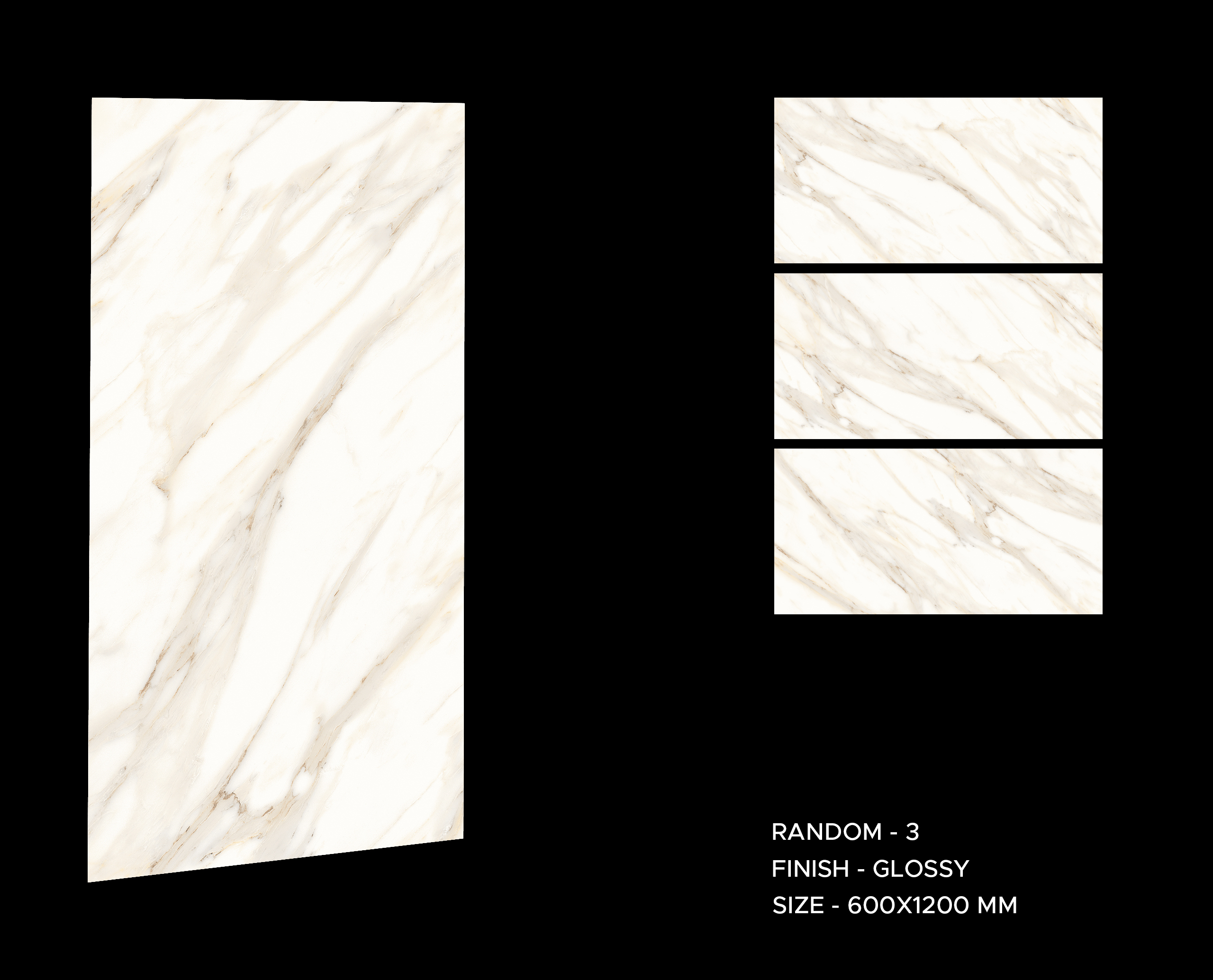 Roca White 600x1200mm Polished Porcelain Wall & Floor Tile - Image 5