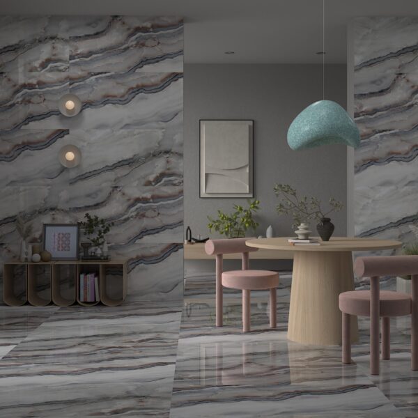 Onyx Avion Grey 600x1200mm Polished Porcelain Wall & Floor Tile
