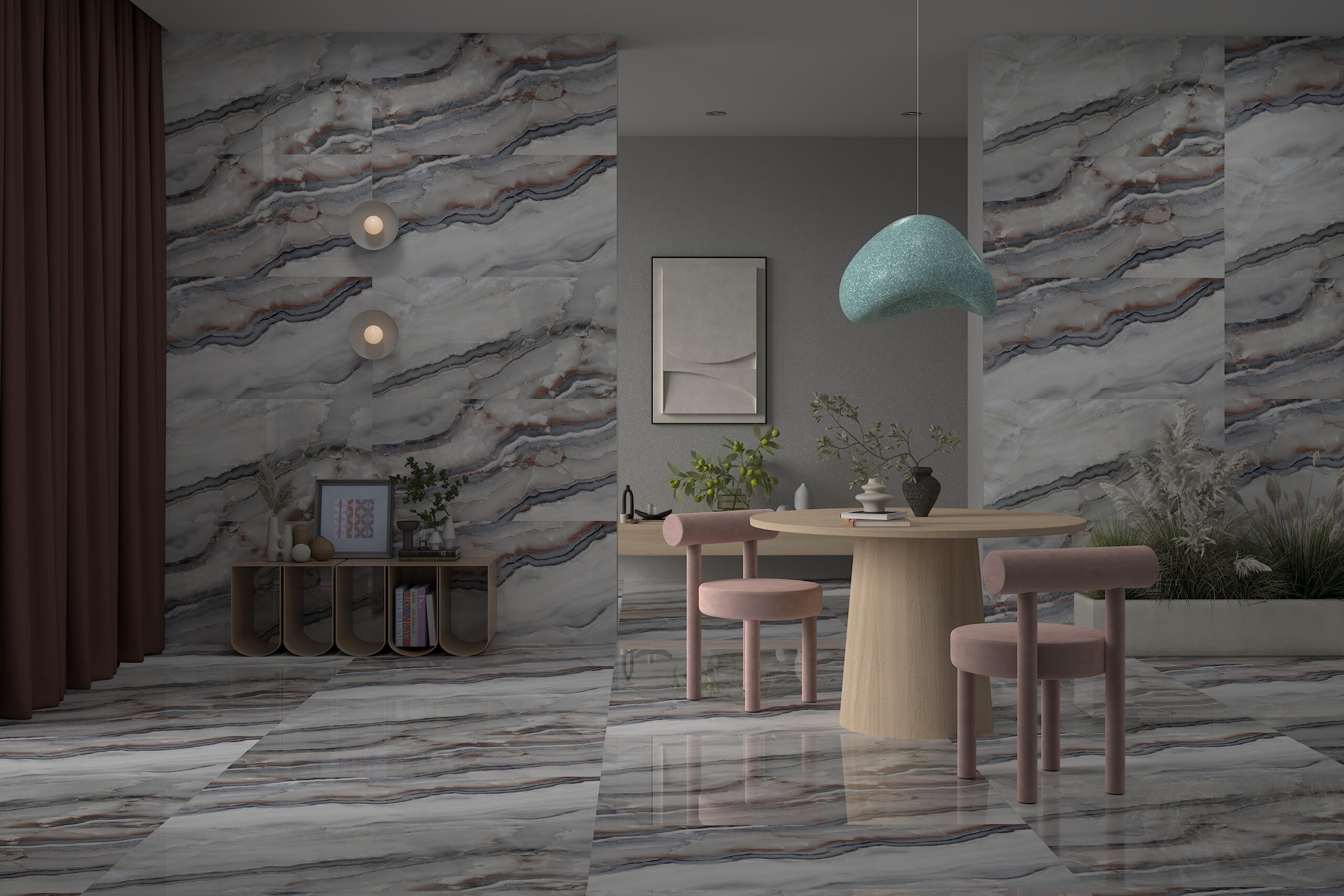 Onyx Avion Grey 600x1200mm Polished Porcelain Wall & Floor Tile