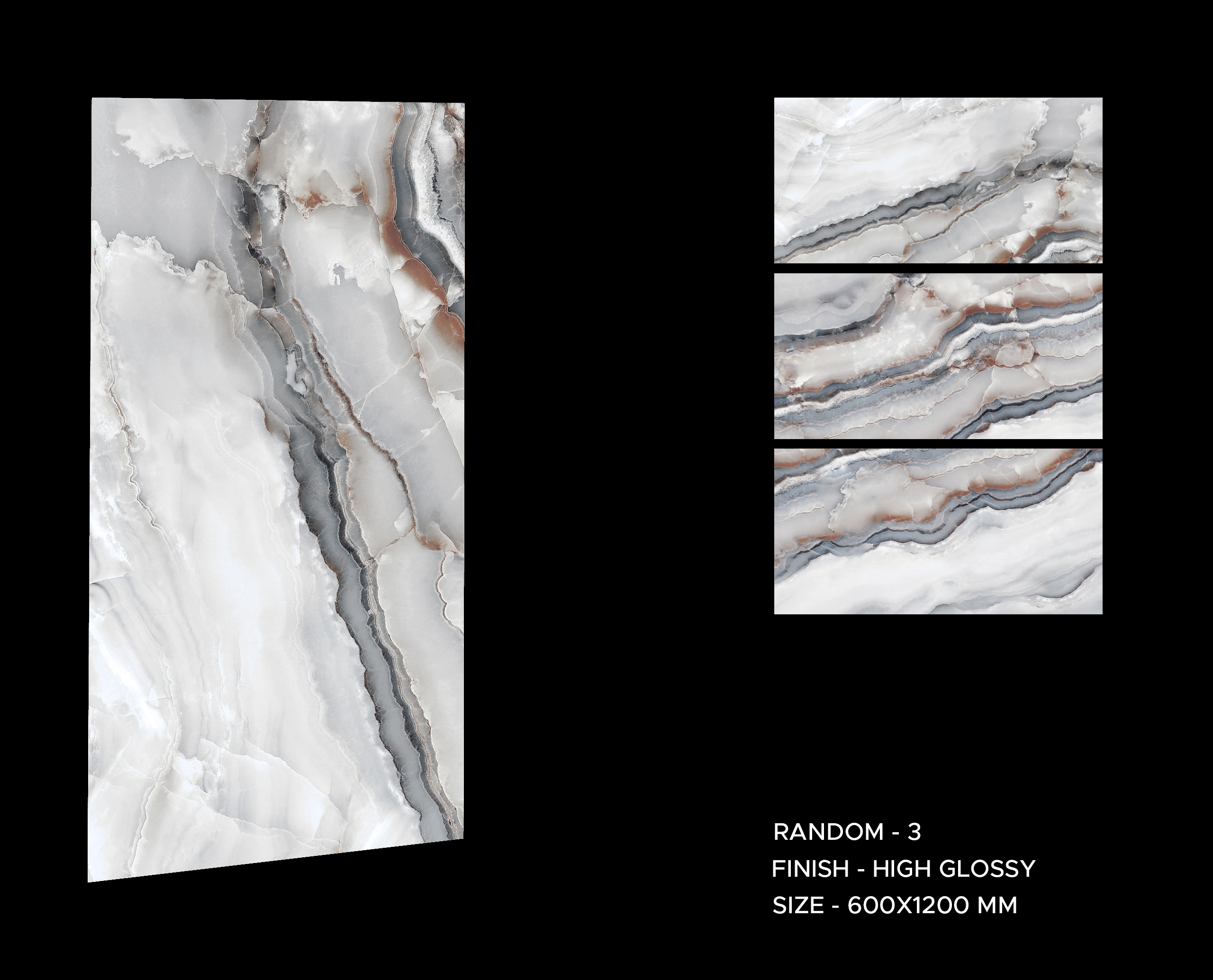 Onyx Avion Grey 600x1200mm Polished Porcelain Wall & Floor Tile - Image 7