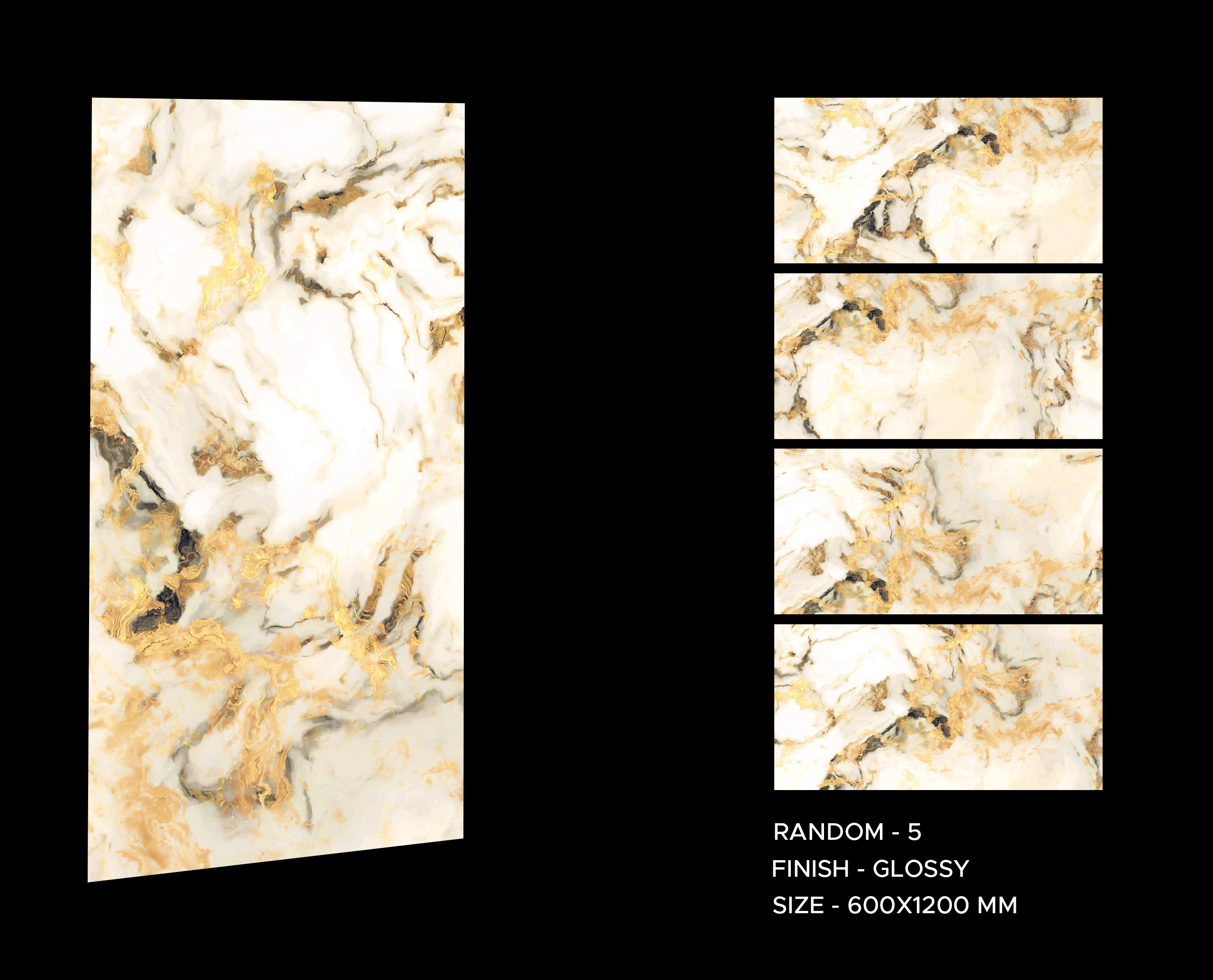 Sky Gold Tiles 600x1200mm Polished Porcelain Wall & Floor Tile - Image 6