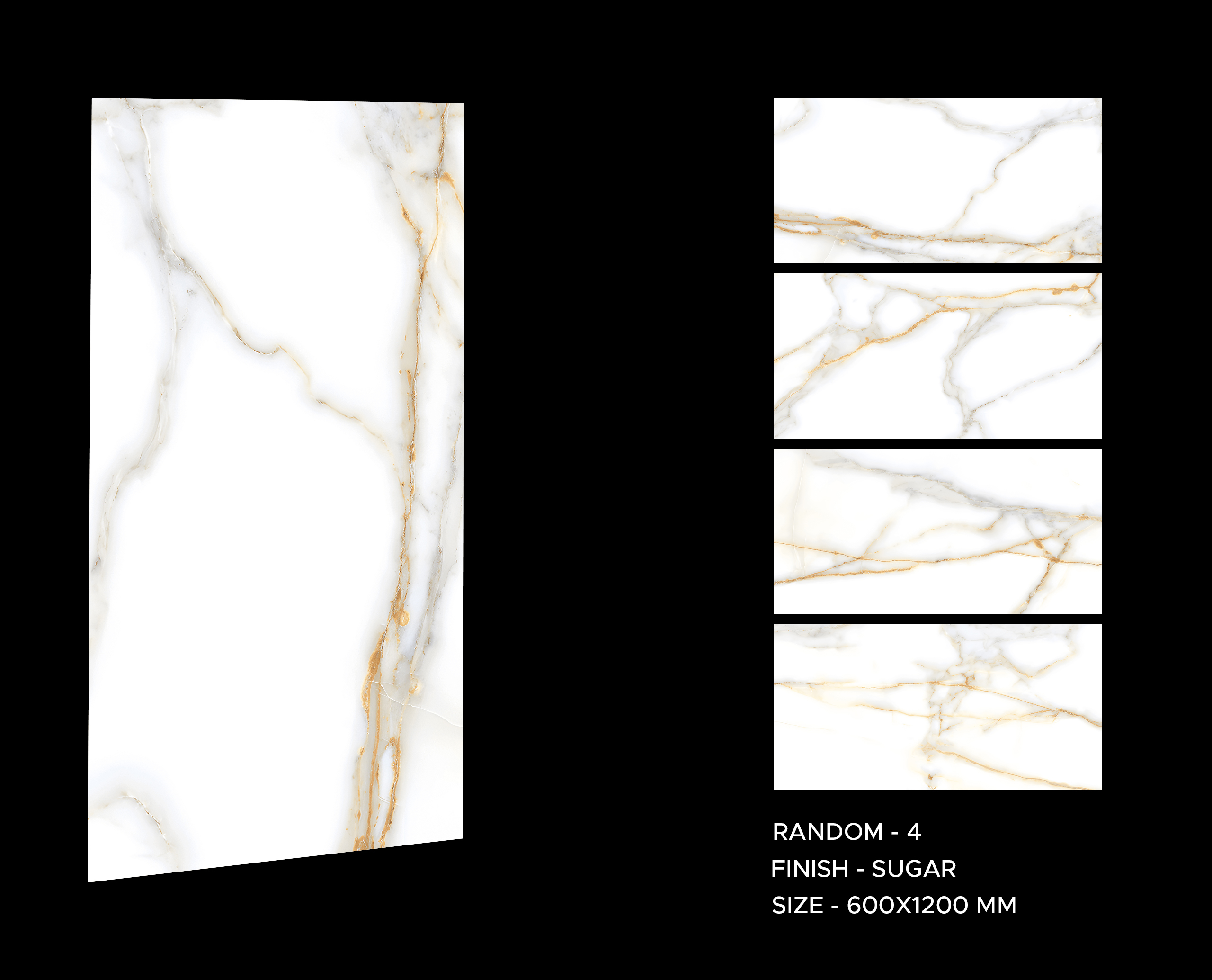 Opal Oro 600x1200mm Sugar Effect Porcelain Wall & Floor Tile - Image 7