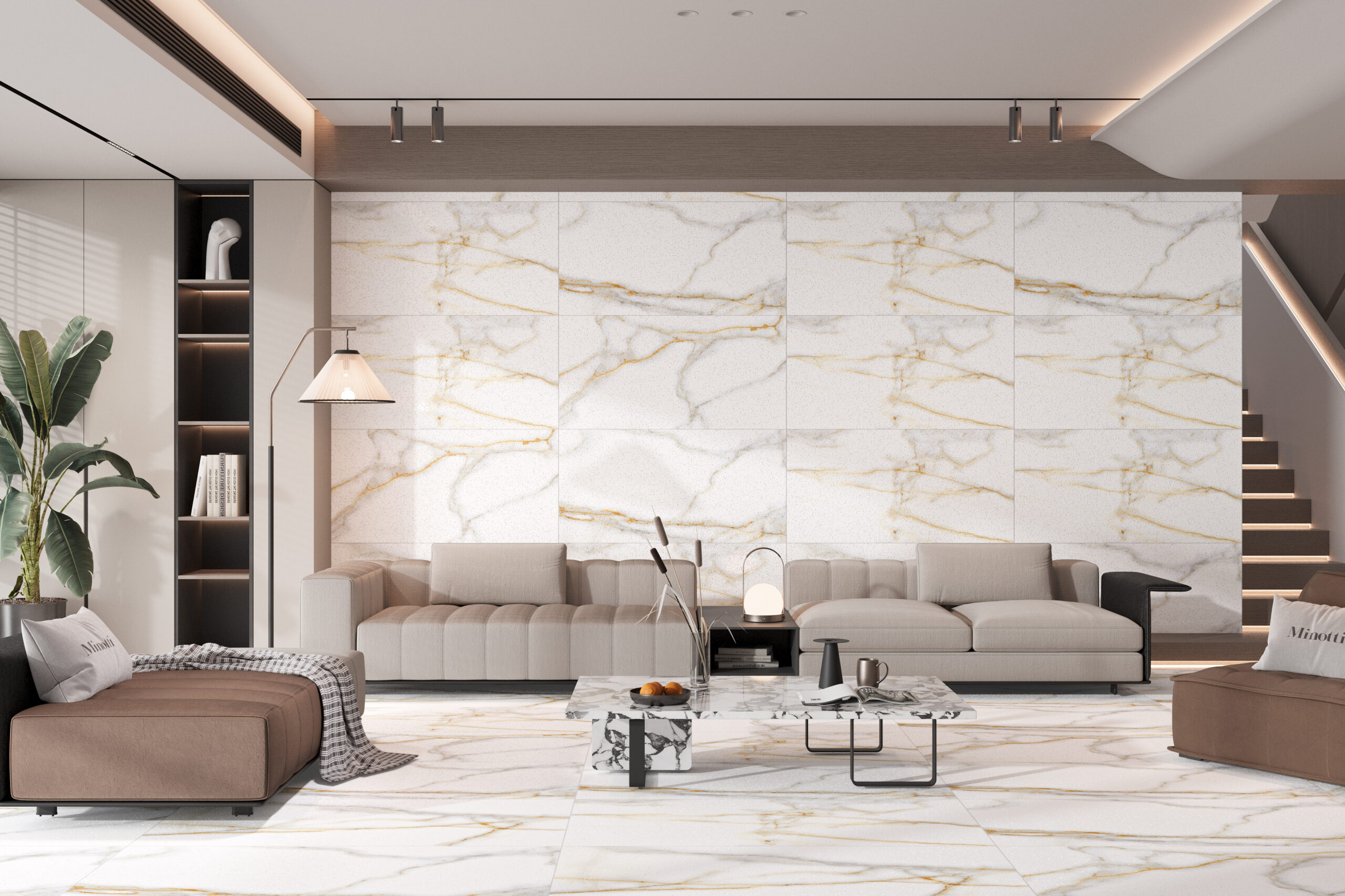 Opal Oro 600x1200mm Sugar Effect Porcelain Wall & Floor Tile